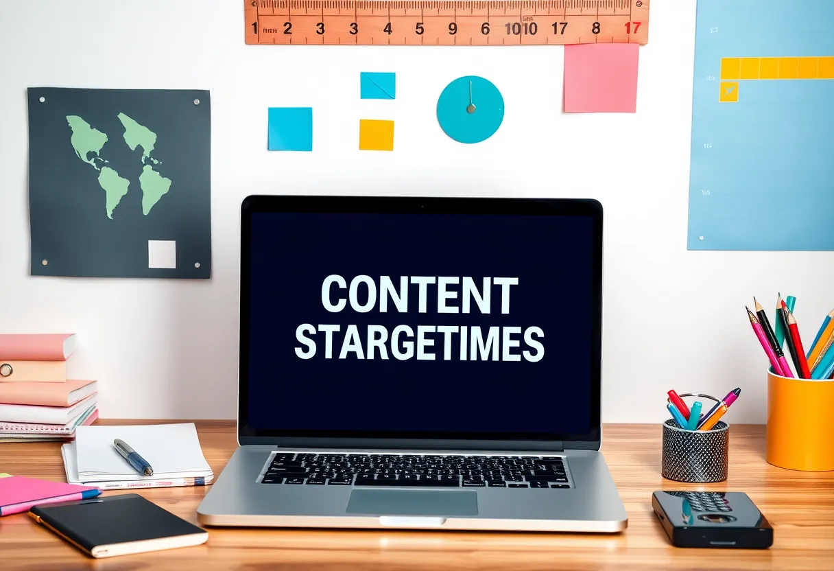 Workspace showcasing content marketing strategies on a budget.