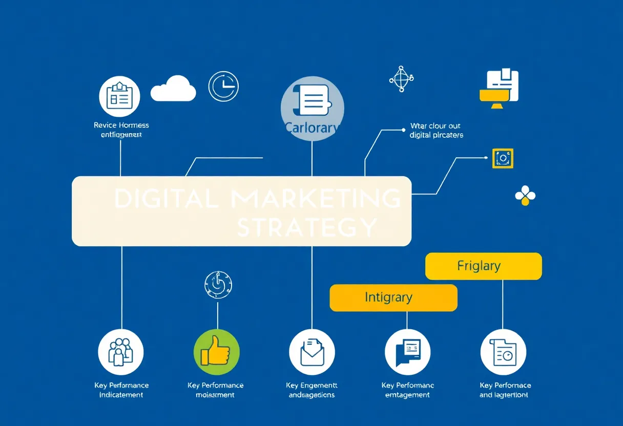 Illustration of digital marketing strategy framework elements