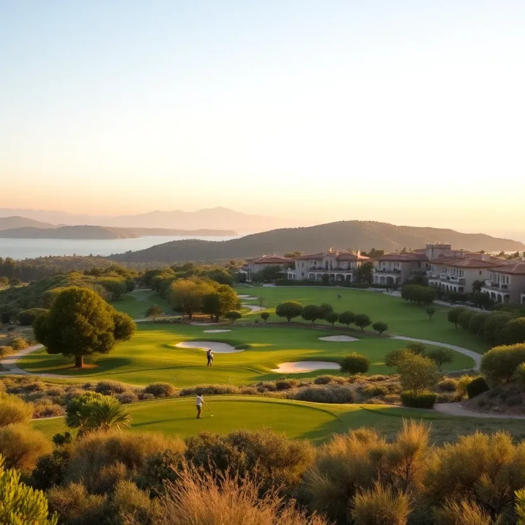 Beautiful golf course at Costa Navarino