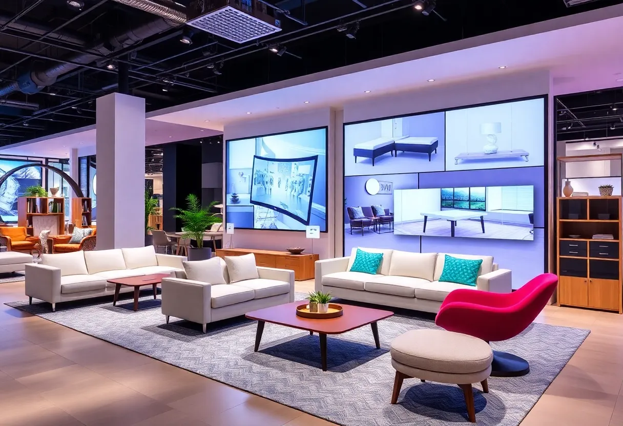 Furniture showroom with 3D visualizations