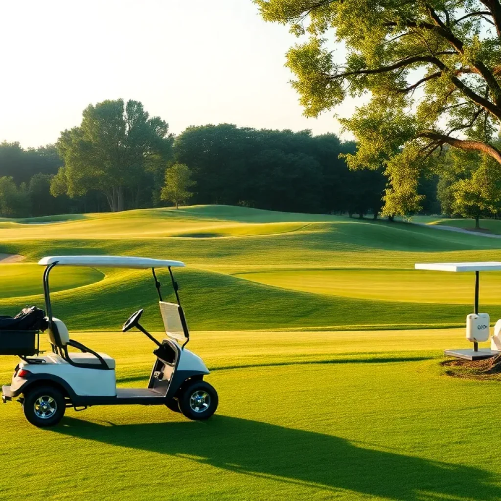 Golfers on a scenic course with travel concierge assistance