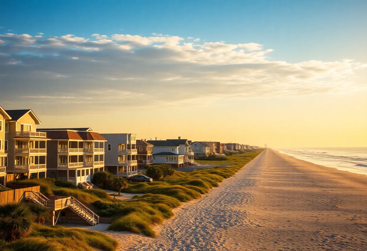 Coastal homes in Myrtle Beach overlooking the ocean