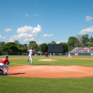 High school baseball game in South Carolina