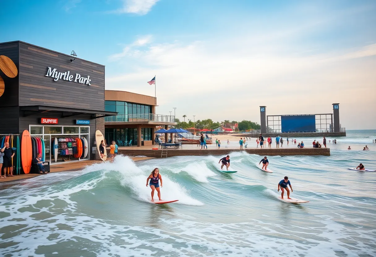 Digital rendering of the new Surfworks surf park in Myrtle Beach.