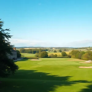 Scenic view of a top golf course in Great Britain