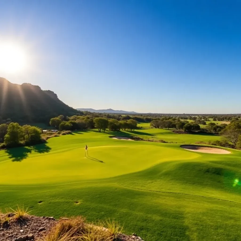 A beautiful Australian golf course with lush fairways.