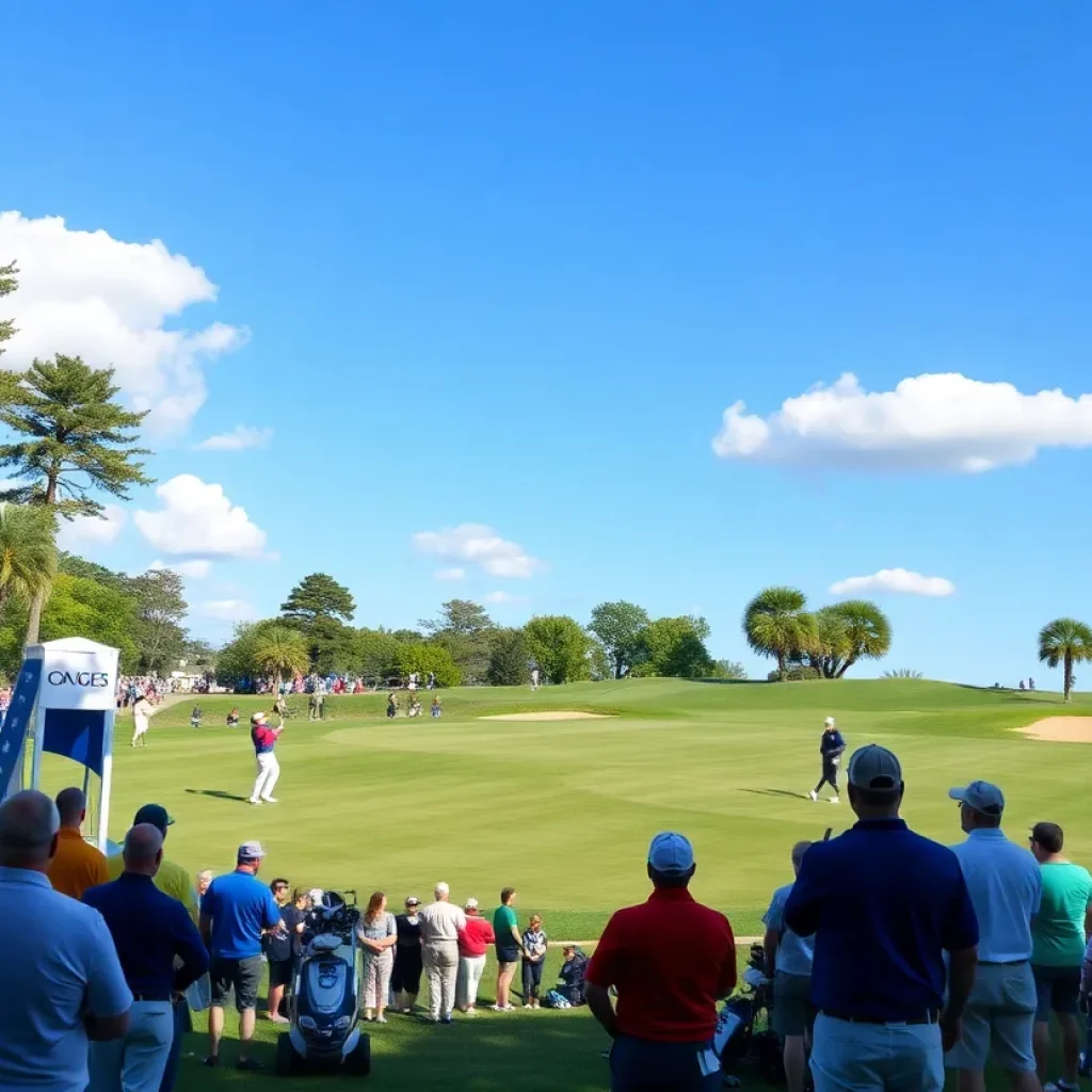 Golf tournament at the Hero Dubai Desert Classic