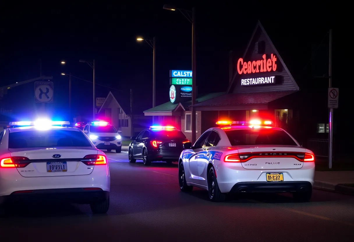 Police cars at night in Horry County