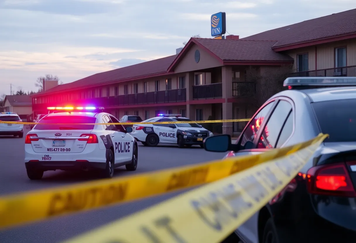 Police cars outside Sleep Inn in Horry County after shooting