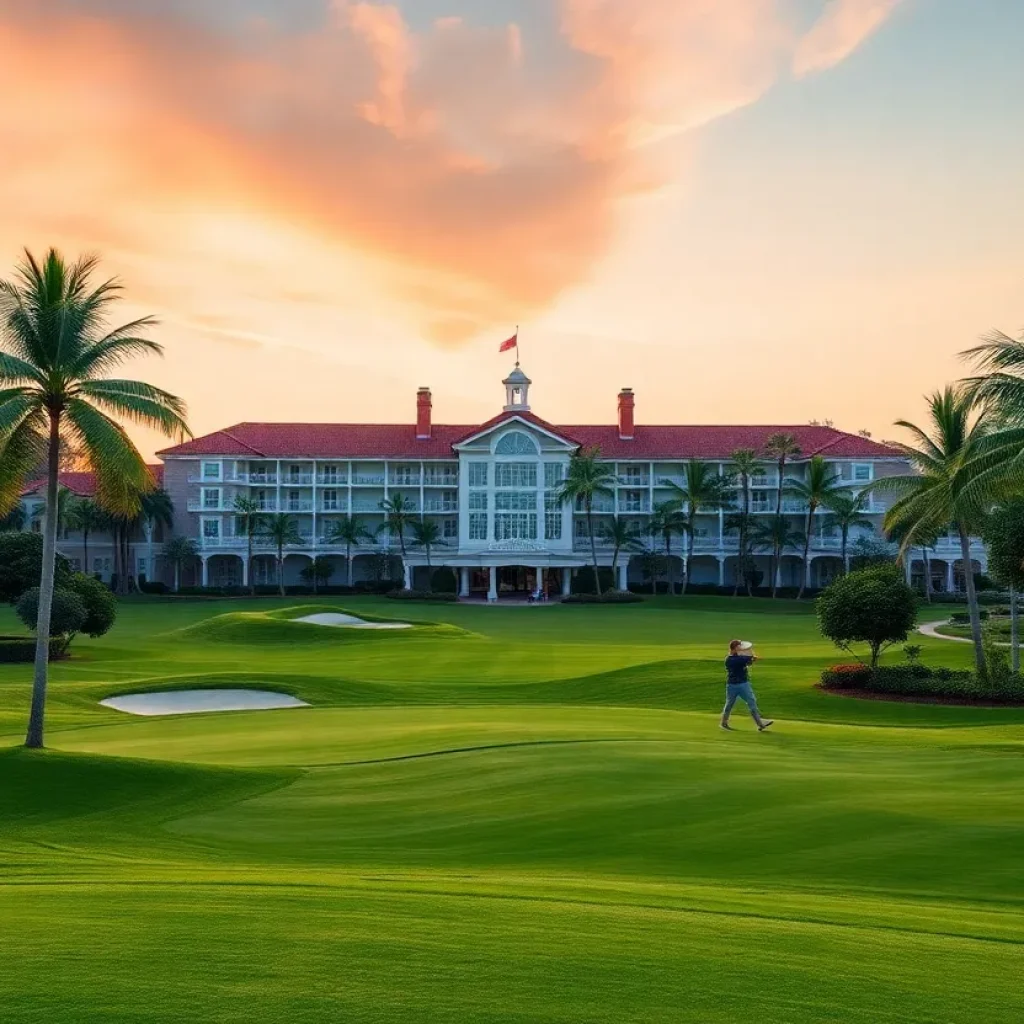 PGA National Resort & Spa view with golf courses