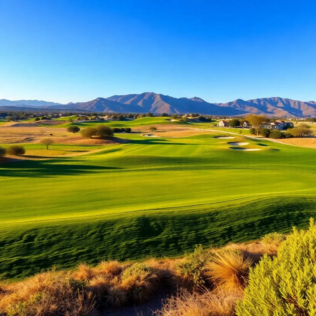 Scenic view of a golf course in Riverside County