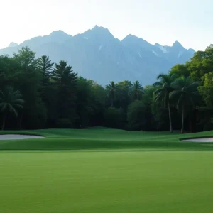 Close-up View of a Beautiful Golf Course