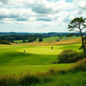 Beautiful golf course landscape in the UK