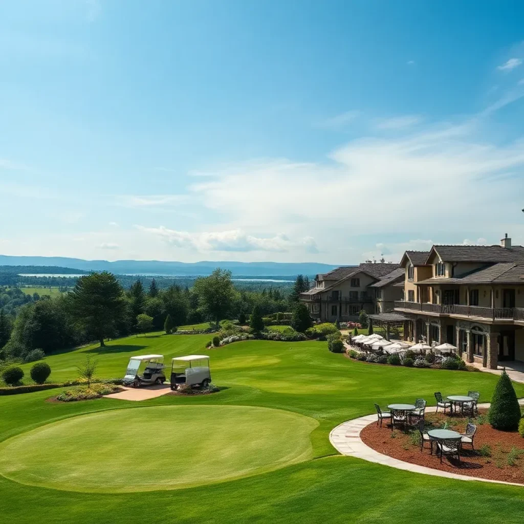 A beautiful golf resort in Europe with stunning scenery