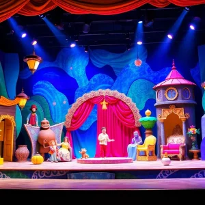 Stage set of Beetlejuice JR at Myrtle Beach ACT theater