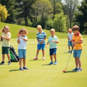 Young golfers participating in the U.S. Kids Golf tour