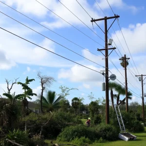 Restoration work post-Hurricane Helene