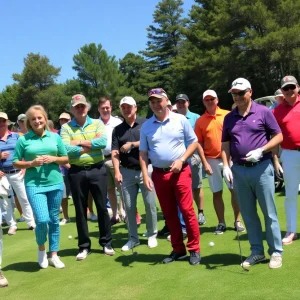 Crowd at the ONEflight Myrtle Beach Classic Pro-Am golf tournament
