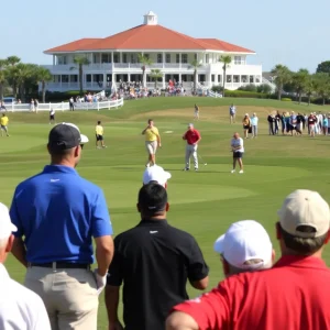 Golfers participating in the 2025 ONEflight Classic at Myrtle Beach