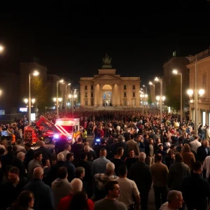 Emergency responders at the scene of a mass shooting in Myrtle Beach