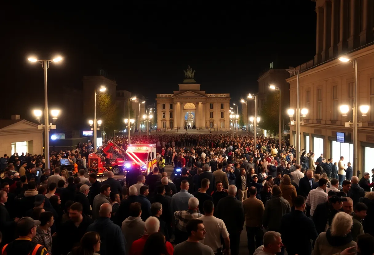 Emergency responders at the scene of a mass shooting in Myrtle Beach