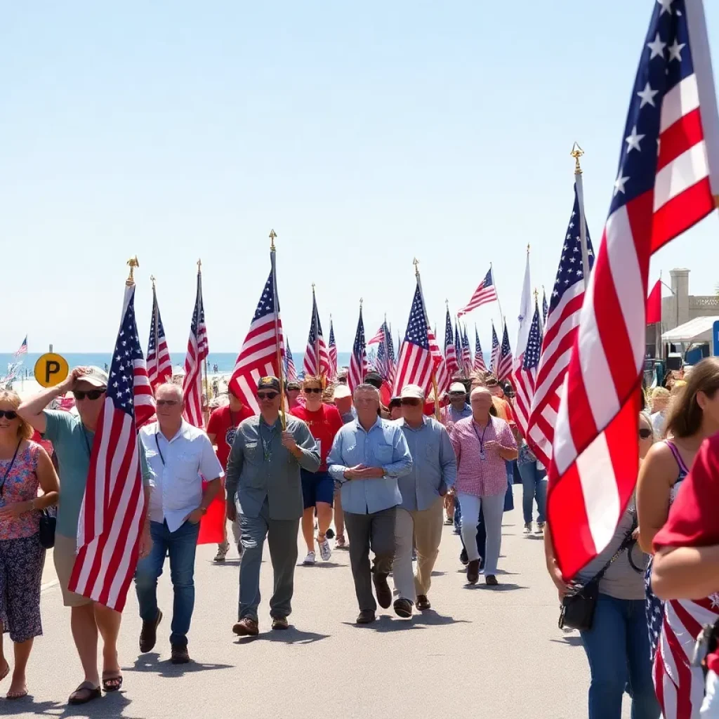 Community members participating in the Myrtle Beach Memorial Day Parade