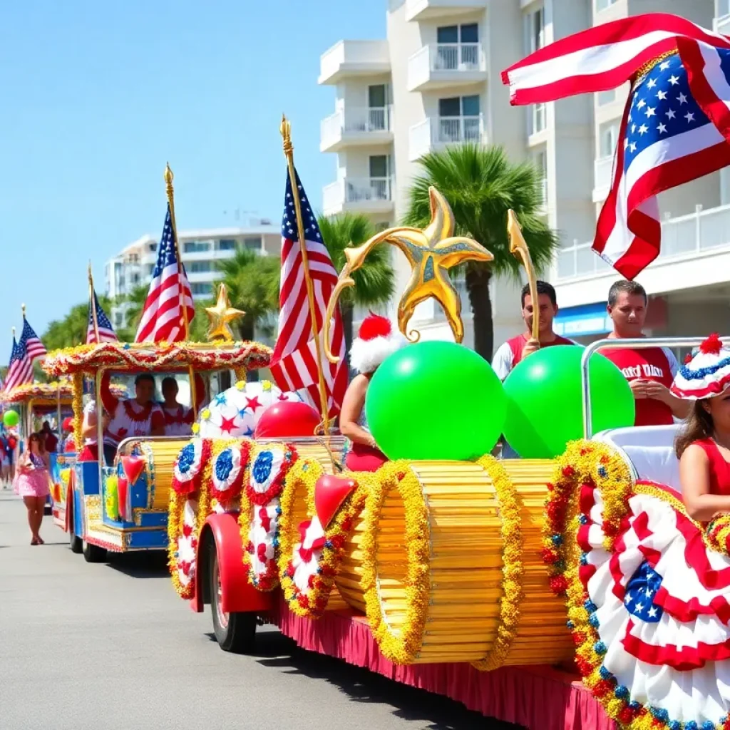 Myrtle Beach Military Appreciation Days Parade with patriotic colors.