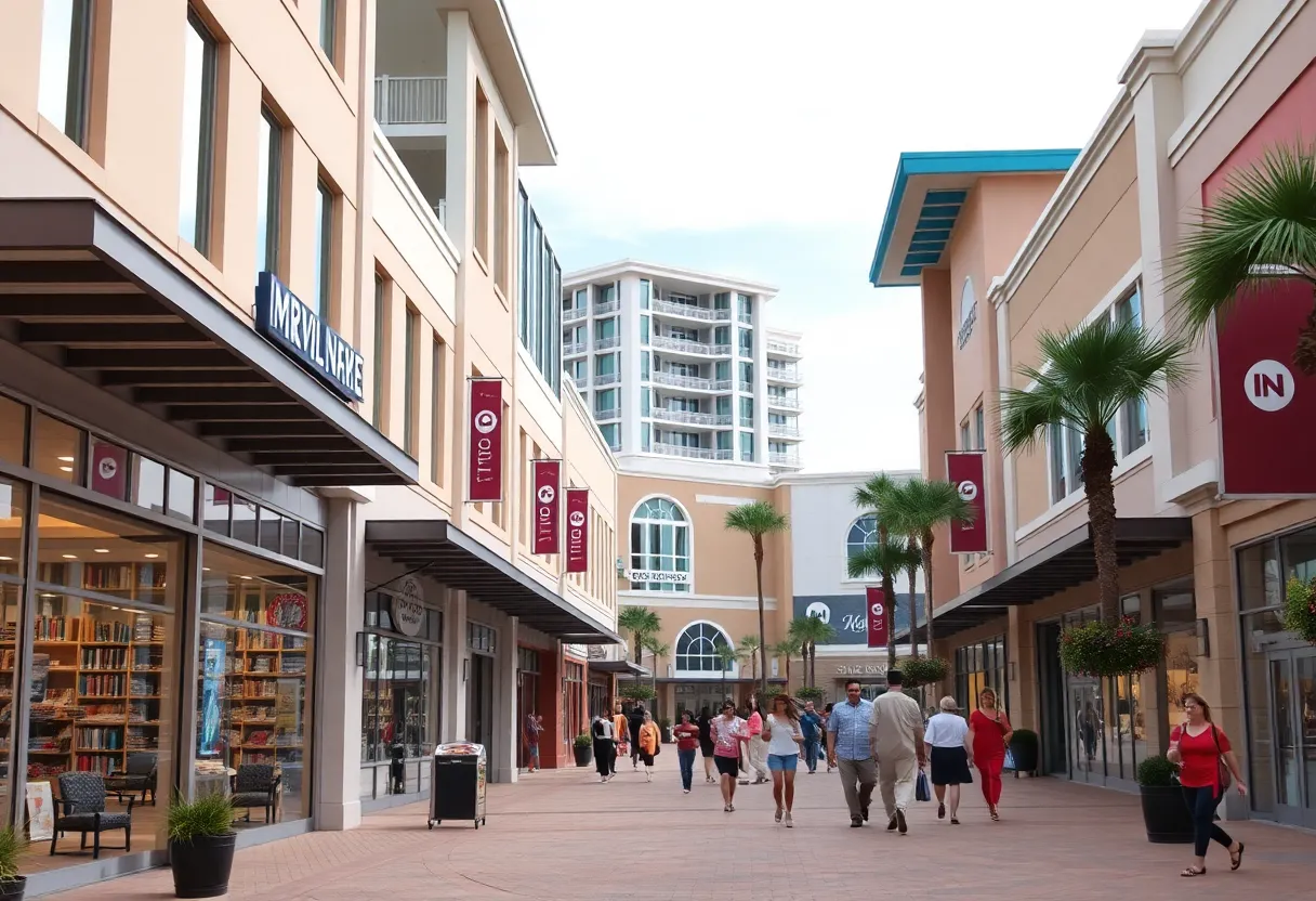 Modern retail landscape in Myrtle Beach
