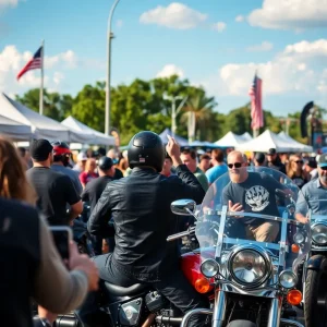 Crowd of motorcycle enthusiasts at Myrtle Beach Bike Week