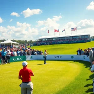 Golf tournament at Myrtle Beach with celebrities