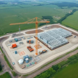 AESC battery plant construction site