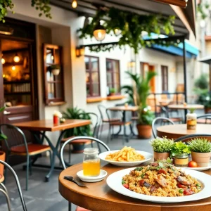 Cafe Old Vienna restaurant preparation for reopening after repairs