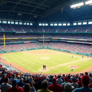 Excited fans supporting the CCU baseball team during the championship games