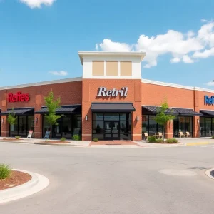 Artist's depiction of a new retail plaza in Longs, SC