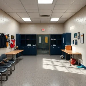 Empty athletic office at Myrtle Beach High School