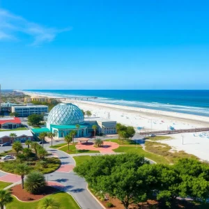 Community landscape of North Myrtle Beach with parks and facilities
