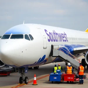 Southwest Airlines aircraft on the runway at Myrtle Beach International Airport