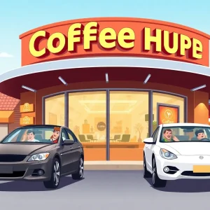 Exterior view of 7 Brew Coffee drive-thru under construction in Myrtle Beach