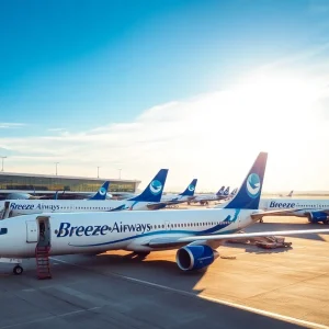 Breeze Airways planes at Louis Armstrong New Orleans International Airport