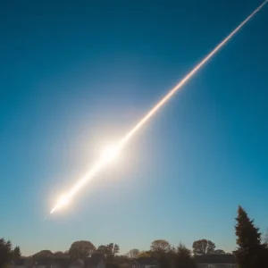 Bright Fireball Meteor Over Southeastern Landscape