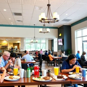 Diners enjoying breakfast at First Watch restaurant in Myrtle Beach