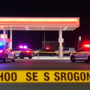 Gas Station Shooting Scene