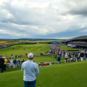 2025 Genesis Scottish Open view with fans and players