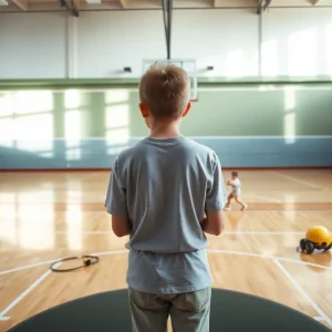 An empty gymnasium highlighting safety protocols.