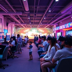 Family enjoying games at Interactive Experience Unleashed in Myrtle Beach