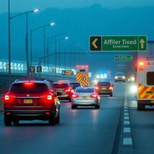 Accident Scene on Interstate 85