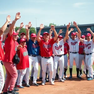 LSU Tigers celebrating their victory at College World Series
