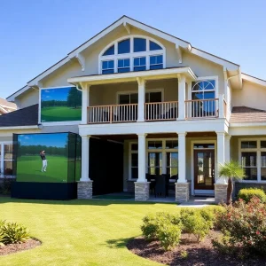 Exterior view of the Birdie House in Myrtle Beach, featuring golf amenities.