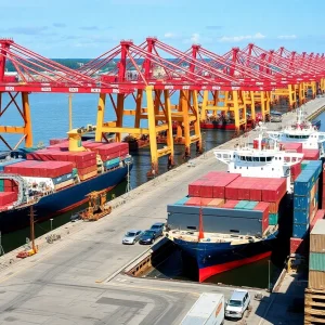 Busy Marine Terminal in South Carolina