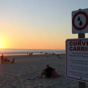 Families enjoying Myrtle Beach during curfew hours